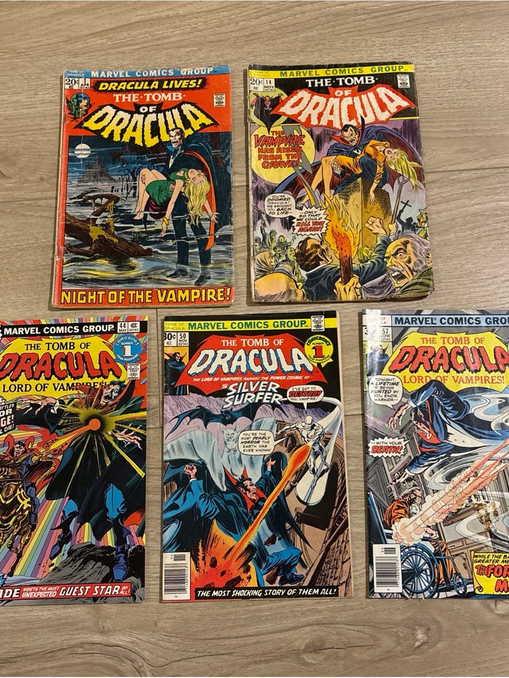 The Tomb of Dracula #1 , #14 , #44 , #50 & #57
